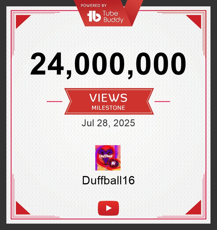 Duffball16 24 Million Viewers Milestone